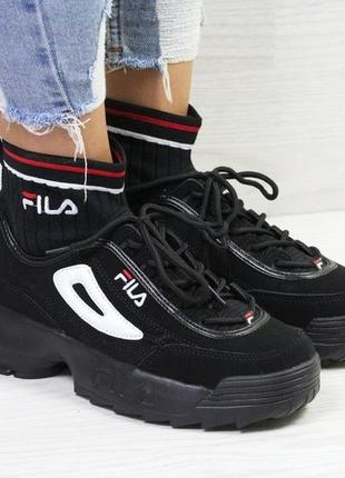 Fila кросівки з носком, 36-41 розмір, новинка, нубук натуральний