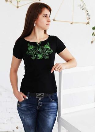 Вишита жіноча футболка весна а-5  петрівка
