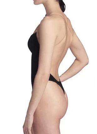 Чорне боді комбідрес стринг з знімними бретелями силіконовим