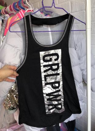 Спортивная майка футболка топ на девочку girl power от бренда elite