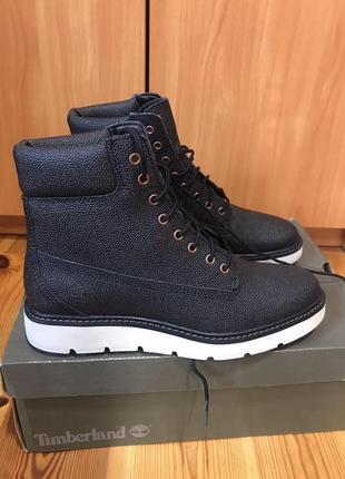 Женские, кожаные, демисезонные ботинки timberland
