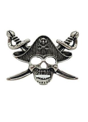 🔺☠️🌊 цікава брошка "череп пірат" сріблясті значок брошка веселий роджер