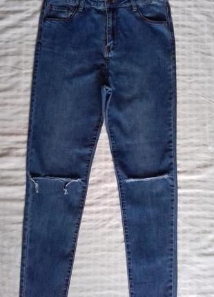 Джинсы скини с высокой посадкой denim