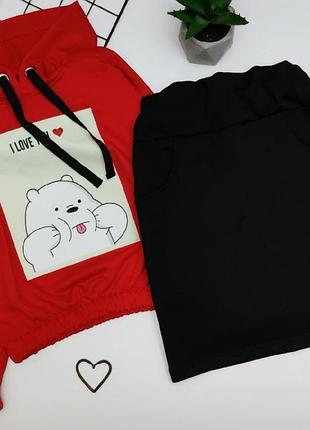 Спідниця+реглан, костюм на дівчинку