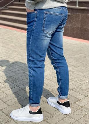 Джинсы мужские slim fit рваные | джинси чоловічі рвані3 фото
