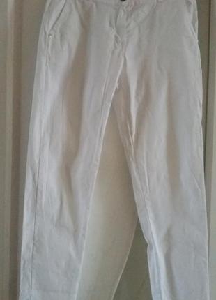 Белые коттоновые брюки джинсы размер м, л.