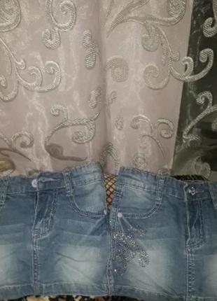 Юбка джинсова на дівчинку1 фото