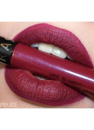 Стійка матова помада для губ sephora cream lip stain 14 blackberry sorbet 5 мл!4 фото