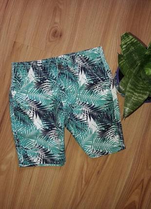 Крутые шортики в пальмы нежно зеленого цвета lupilu. рост 98 /104 см. 3 -4 года.