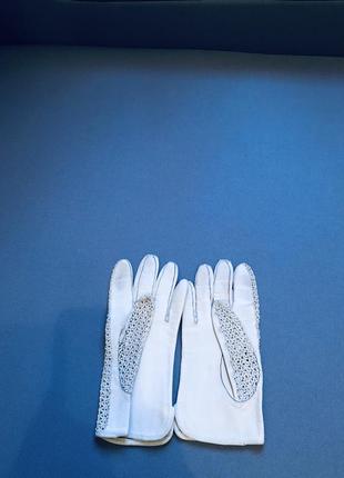 Шкіряні рукавички для автоледі автоперчатки1 фото
