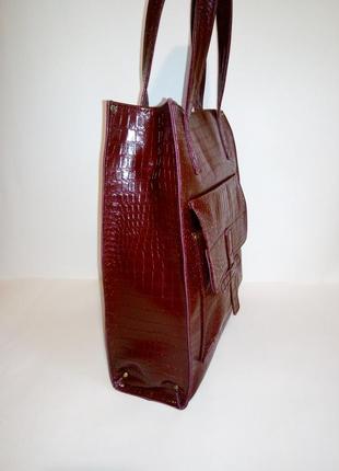 Скидка!! сумка - шоппер из натуральной итальянской кожи.4 фото