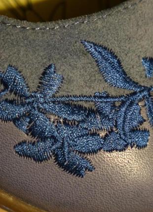 Очаровательные кожаные балетки голубого цвета hush puppies сша 37 р.( 23,5 см.)4 фото