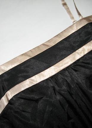 Next элегантная укороченная сатиновая ночная сорочка ночнушка с золотистыми вставками2 фото