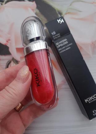 Блеск с эффектом 3д kiko milano #10, блеск кико