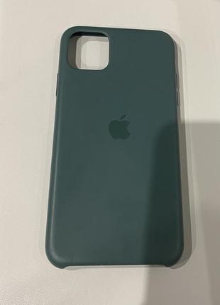 Silicone case apple iphone 11pro max силіконовий чохол original green midnight