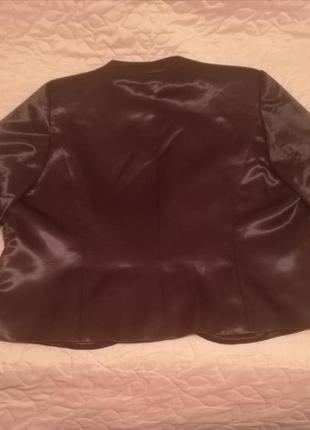 Праздничный пиджак атласный черный нарядный2 фото