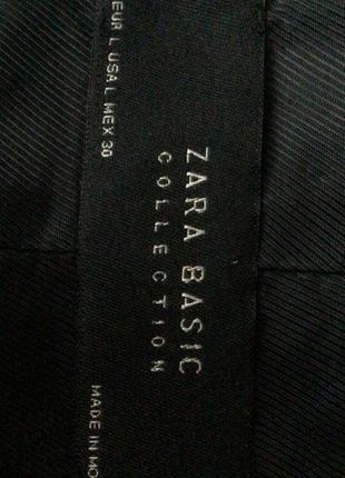 Элегантный длинный черный пиджак zara basic collection7 фото