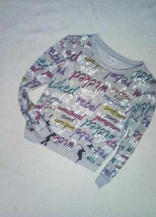 Світшот з написами на підлітка 14/16 л