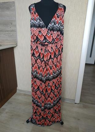 Довгий сарафан/сукні в підлогу р. 50-52 віскоза