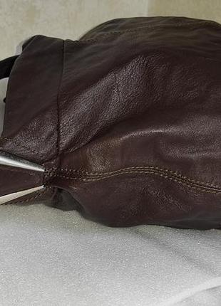 Nicoli ~бесподобная большая кожаная сумка хобо италия5 фото