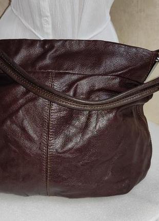 Nicoli ~бесподобная большая кожаная сумка хобо италия1 фото