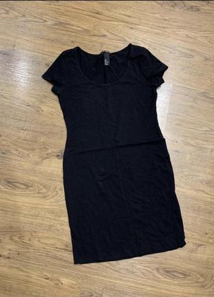 Короткое черное платье h&m / платье для дома , дачи