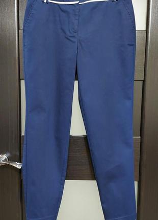 Базовые плотные свободные синие брюки oodji1 фото