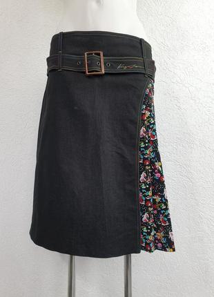 Джинсовая юбка с плиссе kenzo jeans1 фото