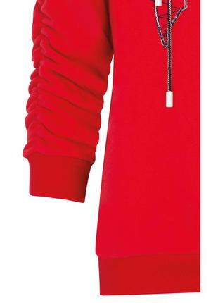 Блузка плотная трикотажная рукава 3/4 zaps hermia 002 красная с аппликацией картой мира5 фото