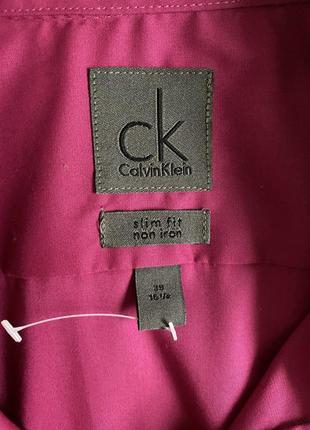 Рубашка мужская яркая сочная calvin klein размер м или 39 или 15,56 фото