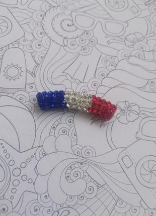 Шарм бусина трубка, с стиле pandora флаг франции