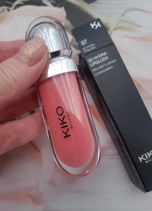 3d hydra lipgloss! блиск для губ з ефектом 3д kiko milano #07!1 фото