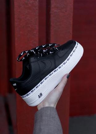 Черные кроссовки nike air force 1 se premium