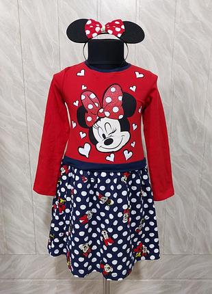 Трикотажное платье для девочек с "minnie mouse"💖