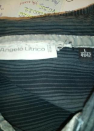 Angelo litrico. оригинальная и добротная мужская рубашка6 фото
