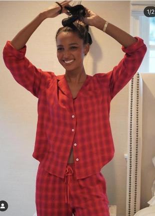 Фланелева пижама м комплект одежда для дома виктория сикрет2 фото