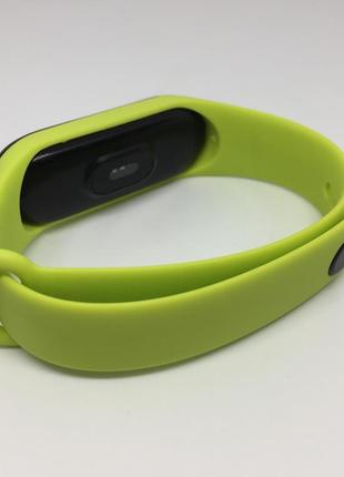 Силіконовий ремінець mi band 3 mi band 4 салатовий2 фото