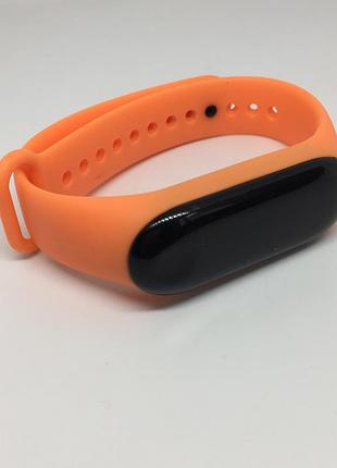 Силиконовый ремешок mi band 3 mi band 4 оранжевый