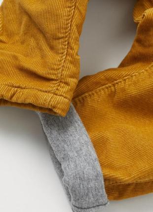 Нові вельветові штани h&m на підкладці розм. 1,5-2 р./927 фото