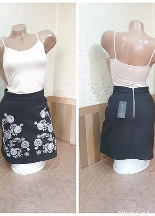 Юбка. new look.  с вышивкой.