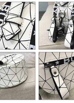 Круглая сумка с геометрическим узором🔥3 фото