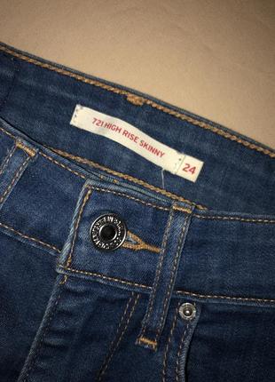 Жіночі джинси levi's 721 high rise skinny 24 denim джинси levis 7216 фото