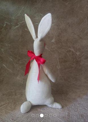 Текстильная интерьерная игрушка кролик/зайчик тильда,  ручная работа3 фото