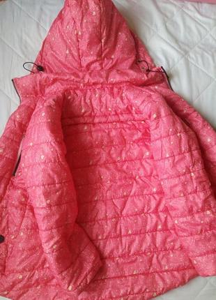 Курточка демисезоная рожева 116-128 див. чоботи гумові утеплені 19-20 див.2 фото