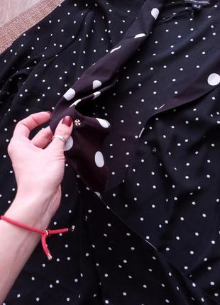 Новая блуза,на запах,удлинённая, горох,большой размер ,capsule4 фото
