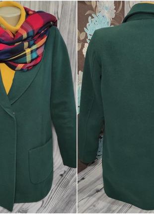 Демисезонное женское зеленое пальто van gils р.44\s короткое пальто2 фото