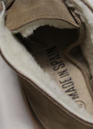 Замшеві дезерти чоботи з натуральним хутром. іспанія оригінал8 фото