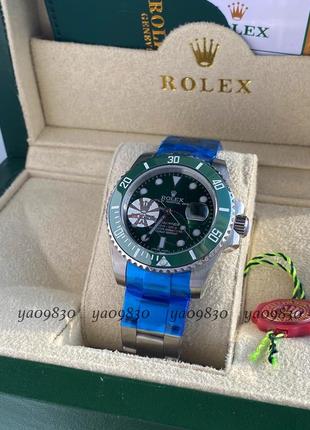 Механические часы submariner date steel green2 фото