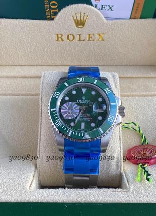 Механические часы submariner date steel green