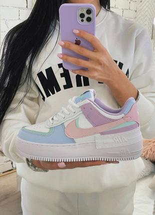 Кросівки найк айр форс nike air force shadow rainbow1 фото